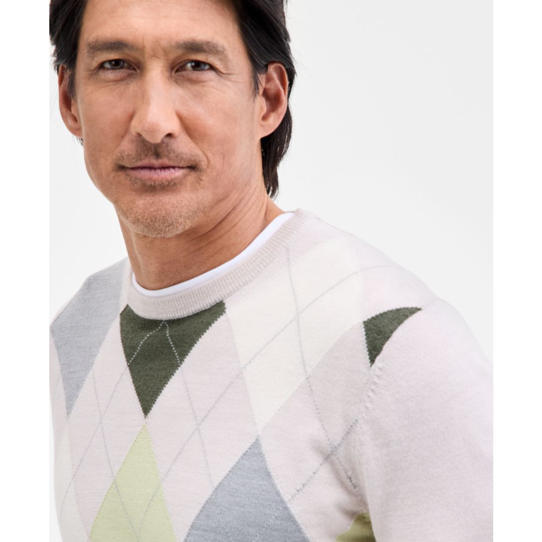 Club Room Men's Regular-Fit Argyle Crewneck Sweater, Macy's Exclusive