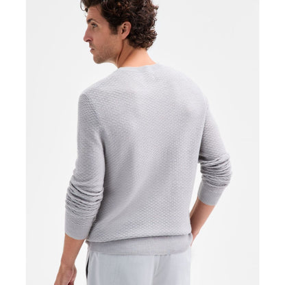 Alfani Men's Long Sleeve Textured Crewneck Sweater, Macy's Exclusive