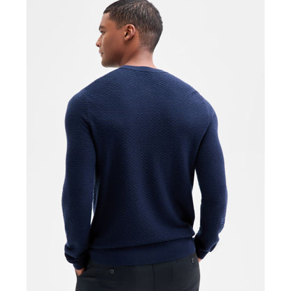 Alfani Men's Long Sleeve Textured Crewneck Sweater, Macy's Exclusive