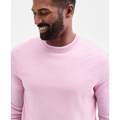 Club Room Men's Solid Crew Neck Merino Wool Blend Sweater, Created for Macy's
