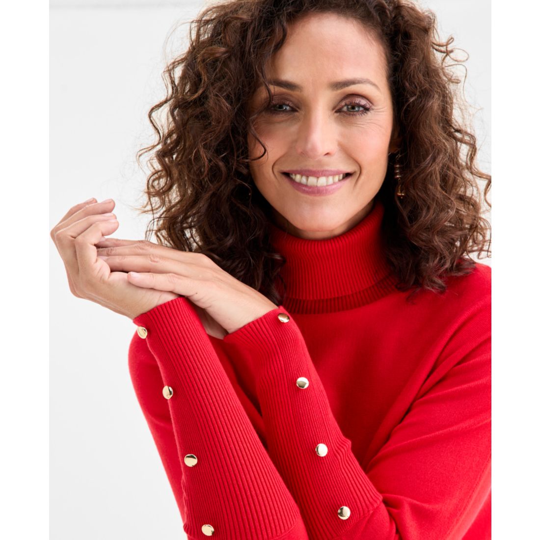 Jm Collection Women's Poncho Turtleneck Sweater, Regular & Petite, Created for Macy's