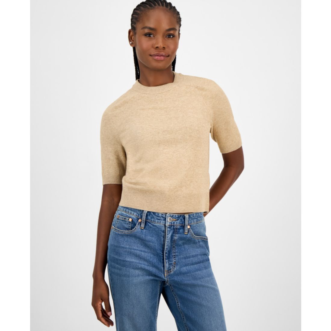On 34th Women's Saddle Short Sleeve Sweater, Macy's Exclusive