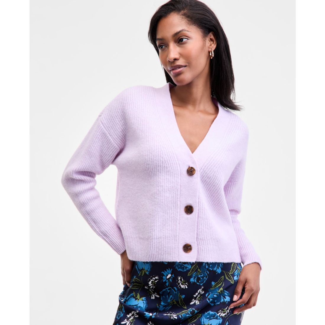 On 34th Women's Three-Button Shaker Cardigan, Created for Macy's