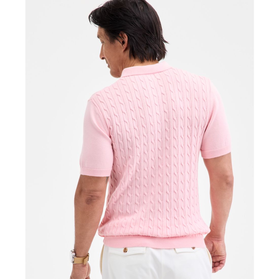 Club Room Men's Regular-Fit Sweater-Knit Polo Shirt, Created for Macy's
