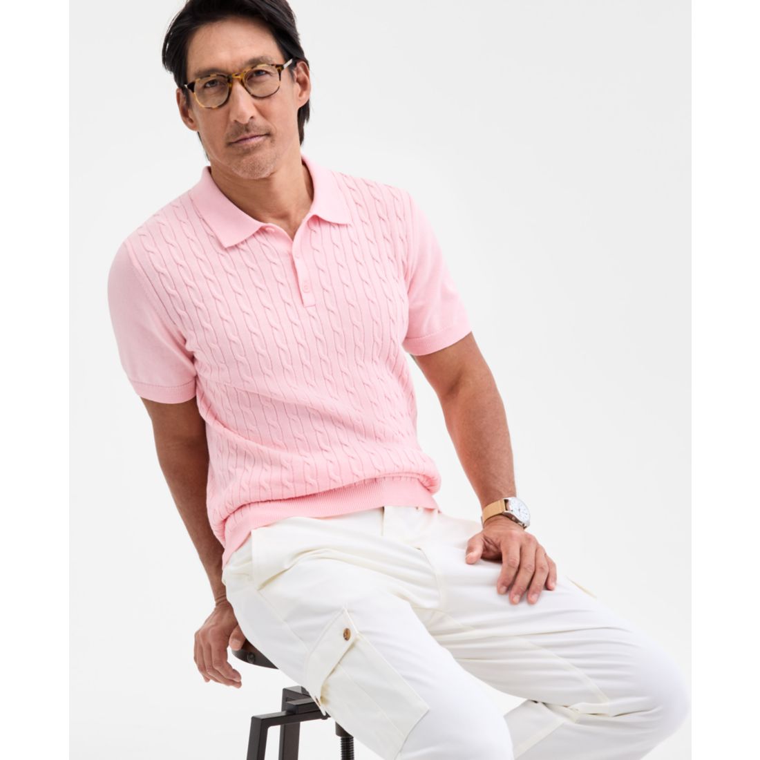 Club Room Men's Regular-Fit Sweater-Knit Polo Shirt, Created for Macy's