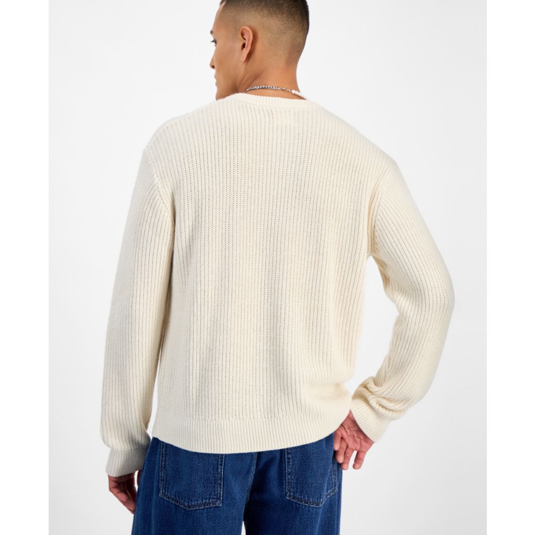 Mode of One Men's Long-Sleeve Relaxed Crewneck Sweater, Created for Macy's