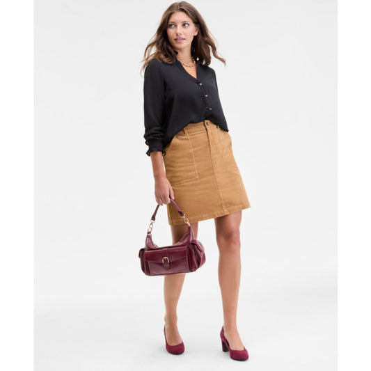 On 34th Women's Ruffle-Trim Split-Neck Blouse, Macy's Exclusive