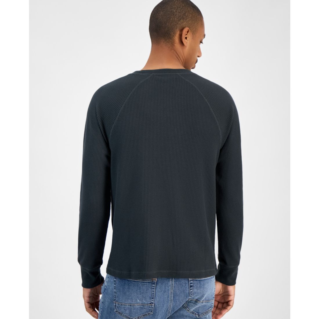 Sun + Stone Men's Waffle-Knit Thermal Shirt, Macy's Exclusive