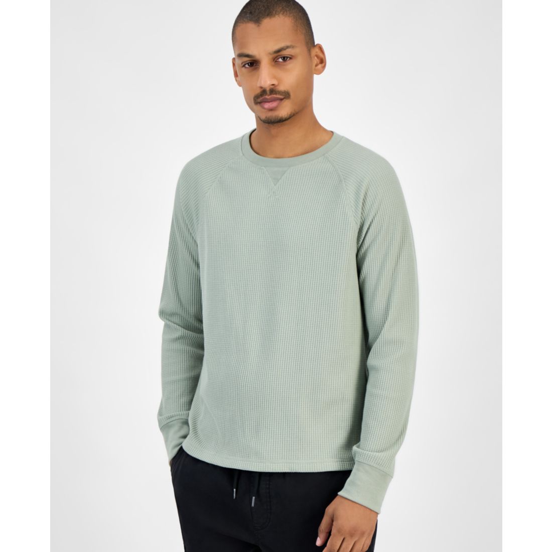 Sun + Stone Men's Waffle-Knit Thermal Shirt, Macy's Exclusive