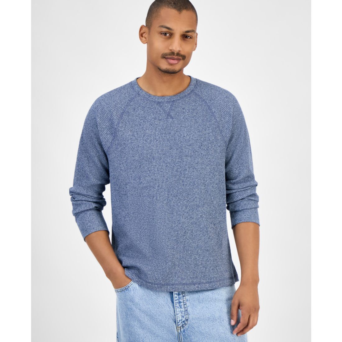 Sun + Stone Men's Waffle-Knit Thermal Shirt, Macy's Exclusive