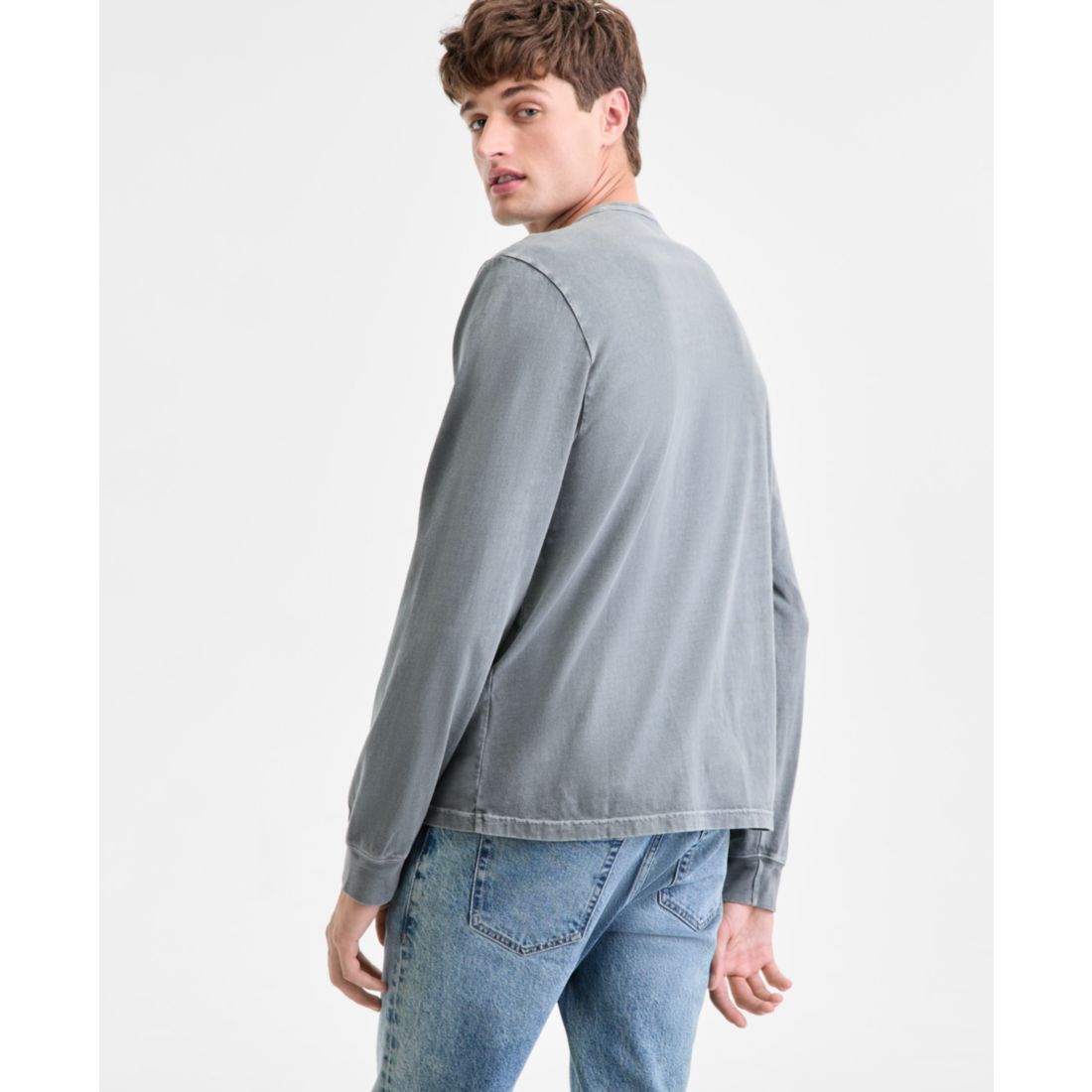 Sun + Stone Men's Long-Sleeve Cotton T-Shirt, Macy's Exclusive