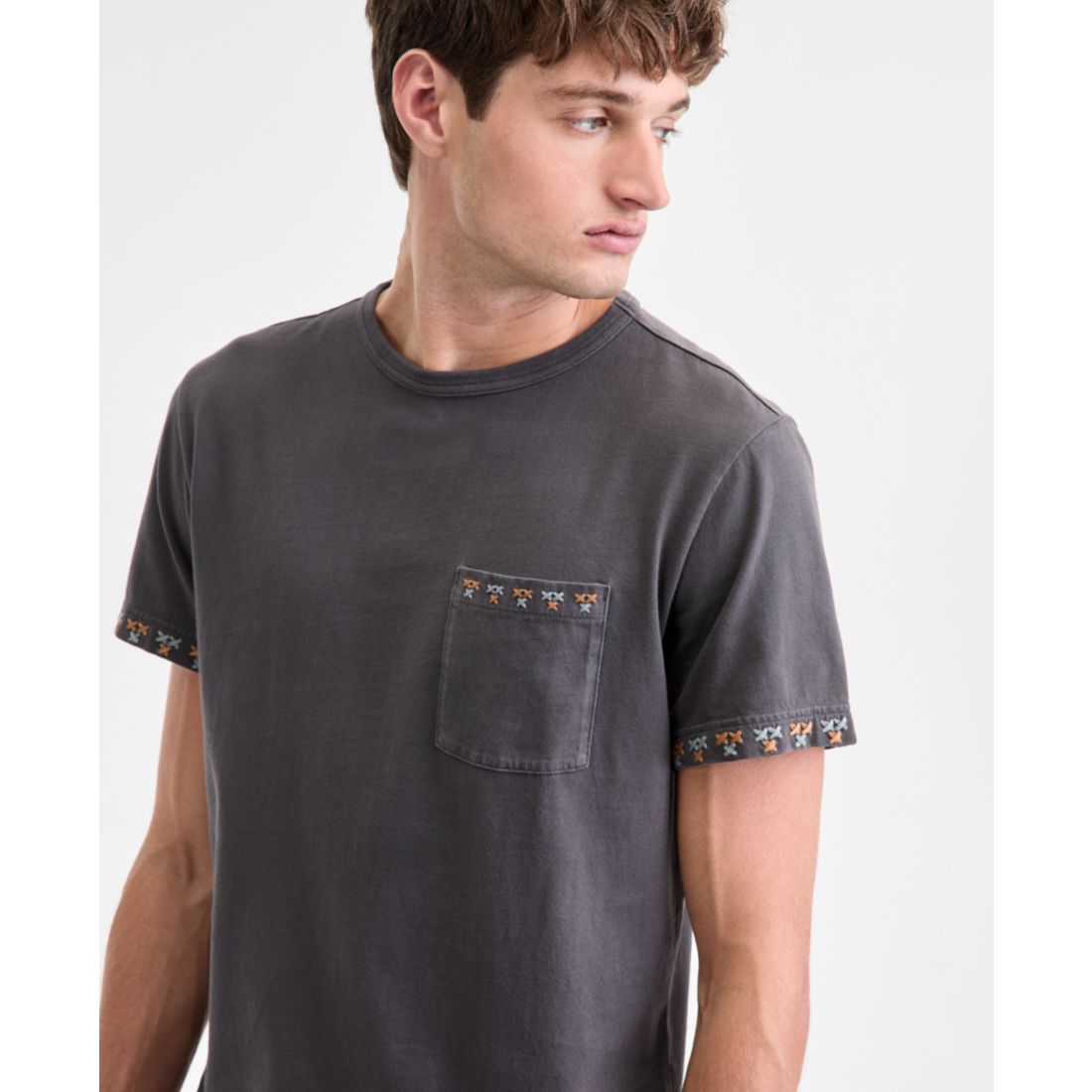 Sun + Stone Men's Short-Sleeve Stitch Pocket Cotton T-Shirt, Macy's Exclusive