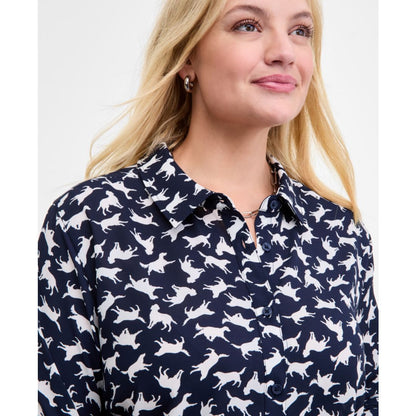 On 34th Trendy Plus Size Button-Front Crepe Shirt, Created for Macy's