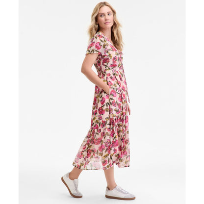 On 34th Women's Floral-Print Flutter-Sleeve Midi Dress, Macy's Exclusive