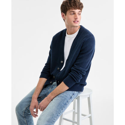 Sun + Stone Men's Long-Sleeve Brushed Solid Cardigan, Macy's Exclusive
