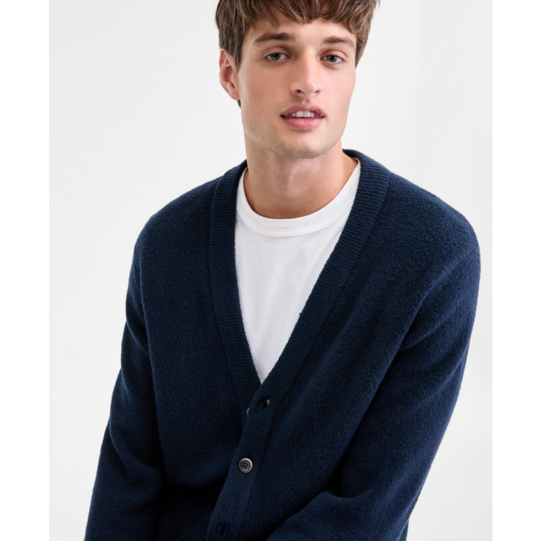 Sun + Stone Men's Long-Sleeve Brushed Solid Cardigan, Macy's Exclusive