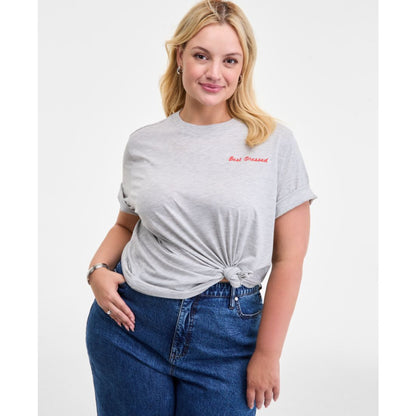 On 34th Trendy Plus Logo Short-Sleeve Crewneck Tee, Macy's Exclusive