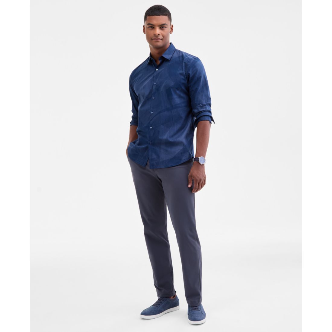 Alfani Men's Interstellar Patterned Shirt, Macy's Exclusive