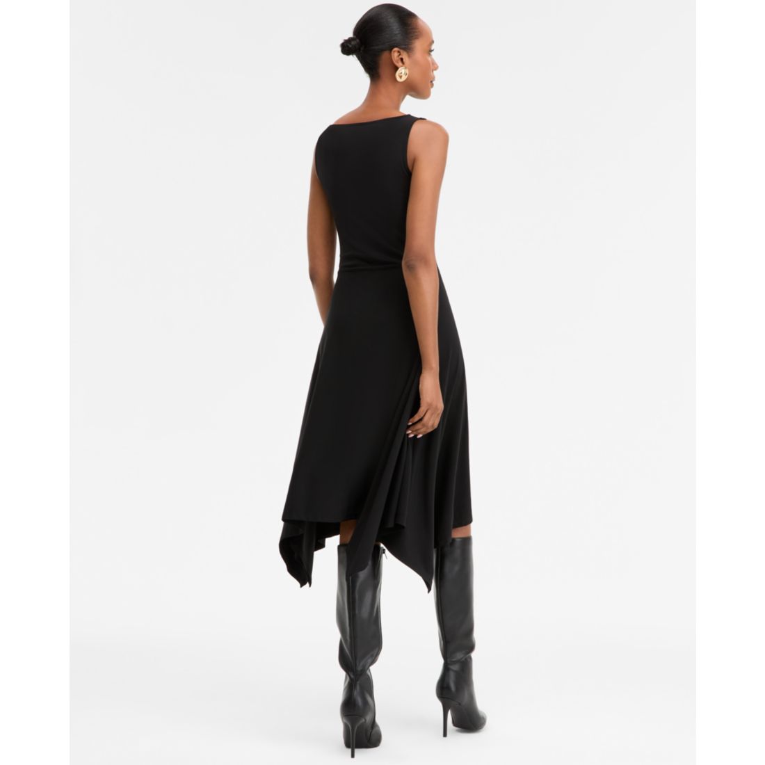 I.n.c. International Concepts Women's Scoop-Neck Asymmetric-Hem Dress, Macy's Exclusive
