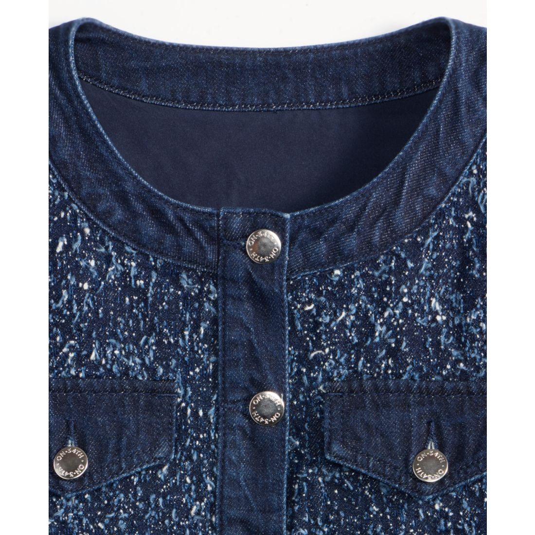 On 34th Women's Denim-Trim Tweed Cropped Jacket, Macy's Exclusive