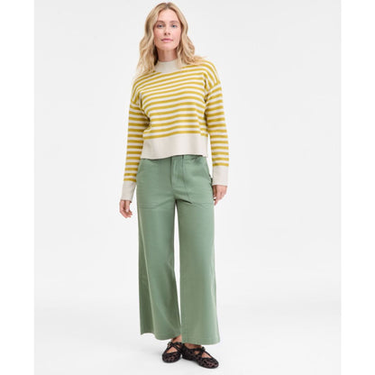 On 34th Women's Striped Mock Neck Sweater, Macy's Exclusive