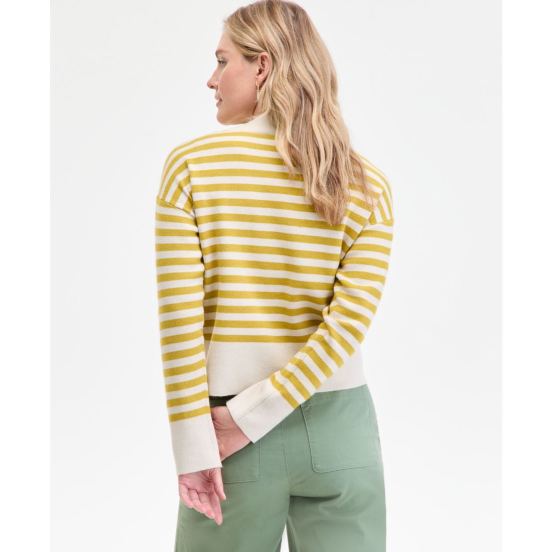 On 34th Women's Striped Mock Neck Sweater, Macy's Exclusive