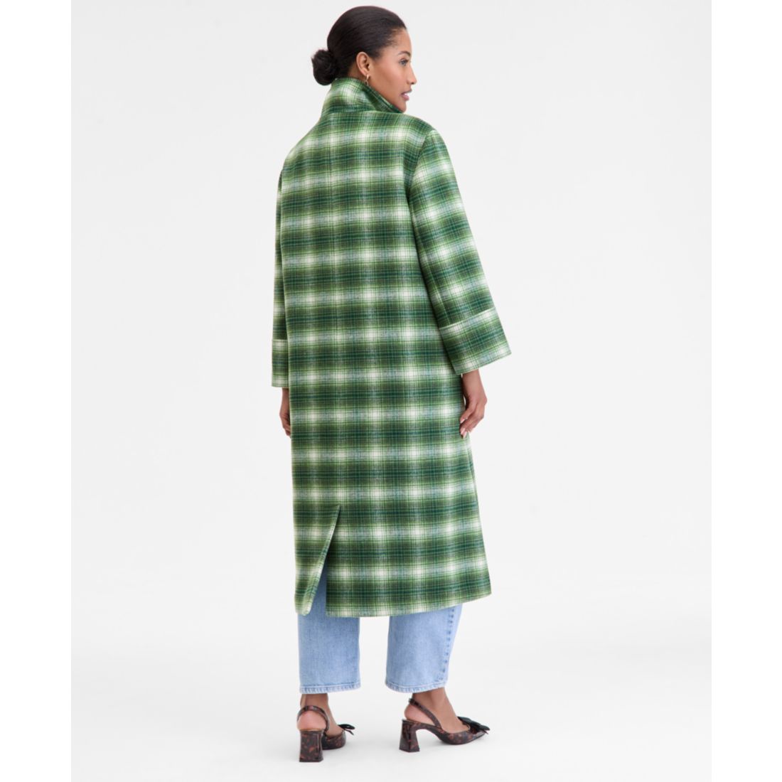On 34th Women's Plaid Oversized Coat, Macy's Exclusive