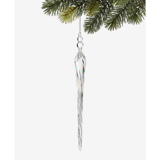 Holiday Lane Iced Delight Glass Finial Ornament, Macy's Exclusive
