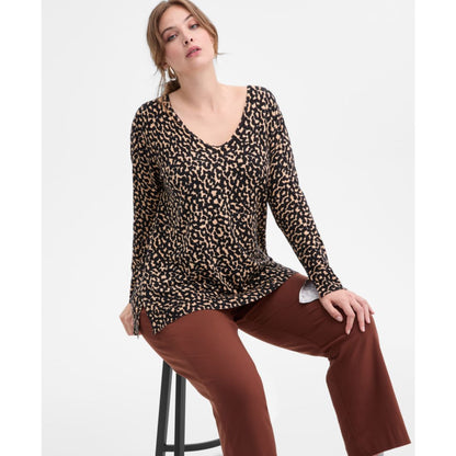 I.n.c. International Concepts Plus Size Print V-Neck Tunic, Macy's Exclusive