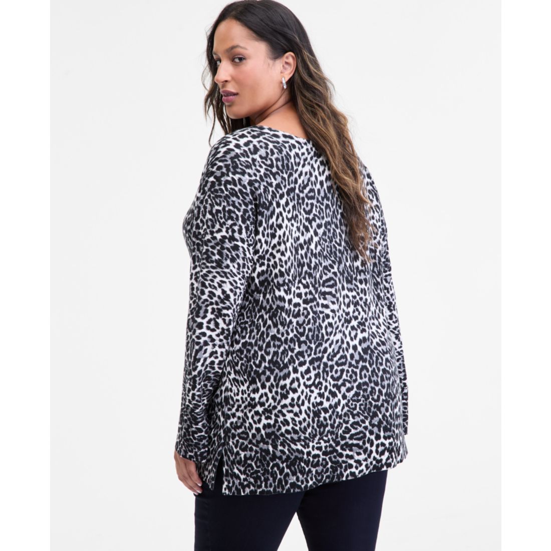 I.n.c. International Concepts Plus Size Print V-Neck Tunic, Macy's Exclusive