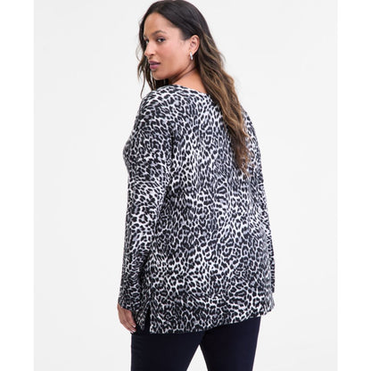 I.n.c. International Concepts Plus Size Print V-Neck Tunic, Macy's Exclusive