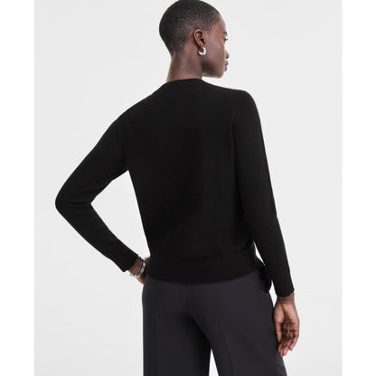 Charter Club Women's 100% Cashmere Embellished Bow Sweater, Macy's Exclusive