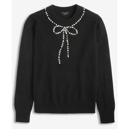 Charter Club Women's 100% Cashmere Embellished Bow Sweater, Macy's Exclusive