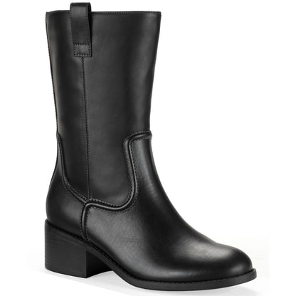 Style & Co Women's Inezz Mid Shaft Faux-Leather Boots, Macy's Exclusive