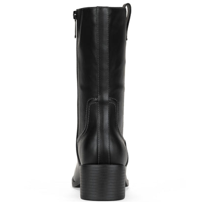 Style & Co Women's Inezz Mid Shaft Faux-Leather Boots, Macy's Exclusive