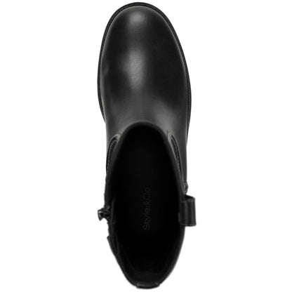 Style & Co Women's Inezz Mid Shaft Faux-Leather Boots, Macy's Exclusive
