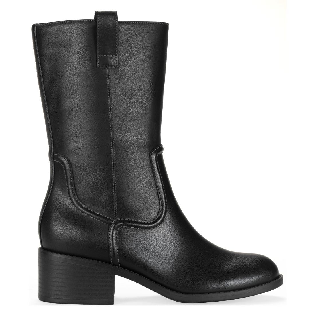 Style & Co Women's Inezz Mid Shaft Faux-Leather Boots, Macy's Exclusive
