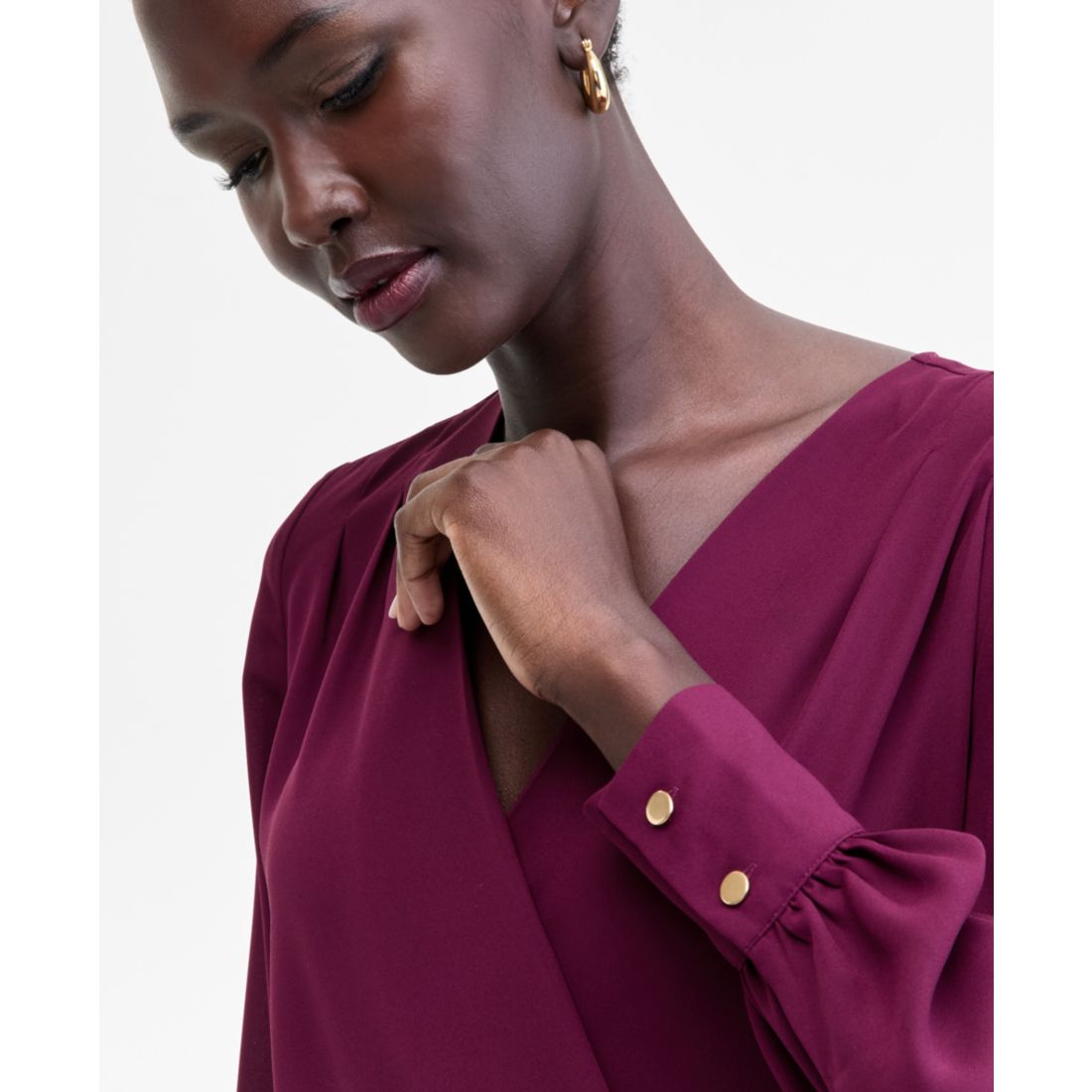 I.n.c. International Concepts Women's Asymmetric-Tie Surplice Top, Macy's Exclusive