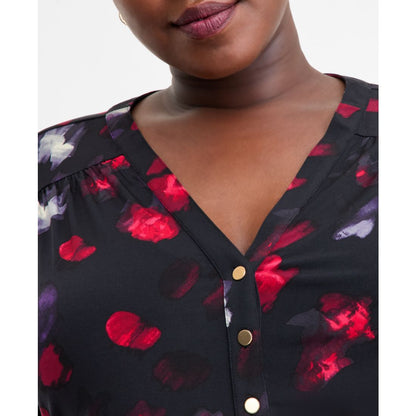 I.n.c. International Concepts Plus Size V-Neck Long-Sleeve Top, Macy's Exclusive