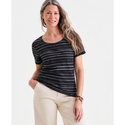Style & Co Women's Printed Short-Sleeve Scoop-Neck Top, Macy's Exclusive
