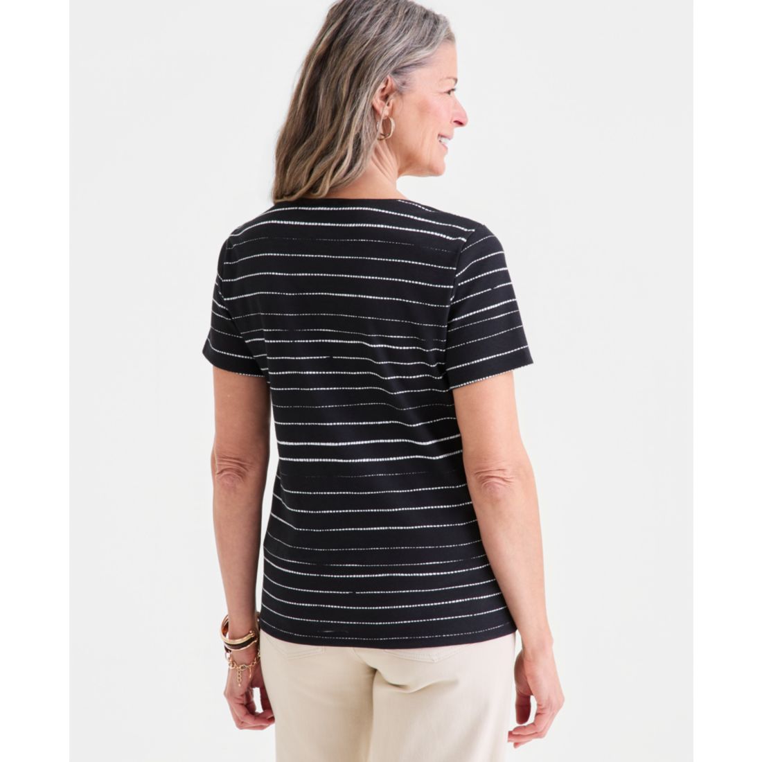 Style & Co Women's Printed Short-Sleeve Scoop-Neck Top, Macy's Exclusive