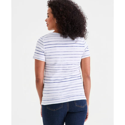 Style & Co Women's Printed Short-Sleeve Scoop-Neck Top, Macy's Exclusive