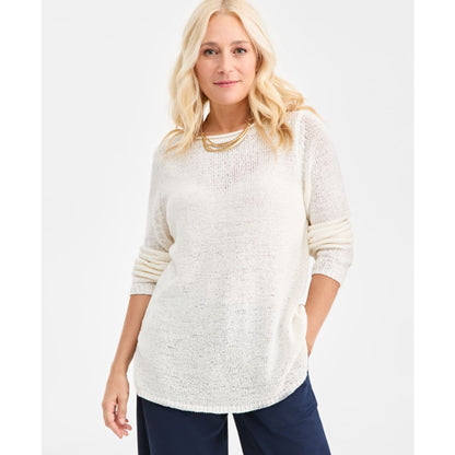 Style & Co Women's Tape Yarn Roll Neck Sweater, Macy's Exclusive
