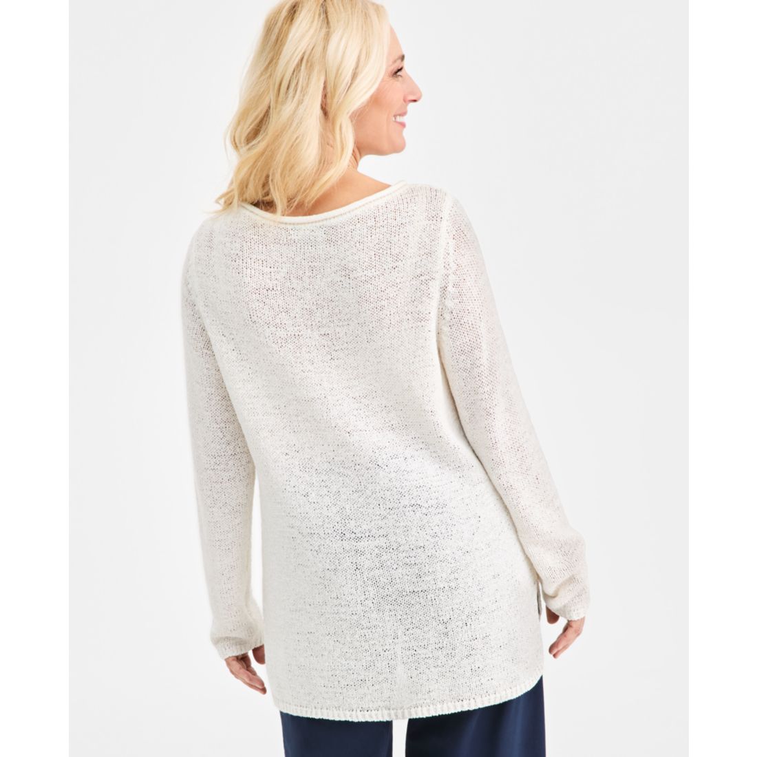Style & Co Women's Tape Yarn Roll Neck Sweater, Macy's Exclusive