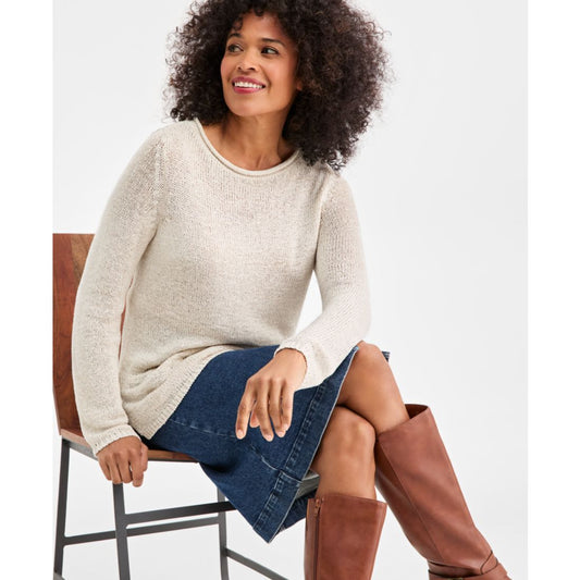 Style & Co Women's Tape Yarn Roll Neck Sweater, Macy's Exclusive