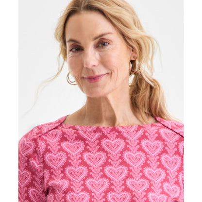 Style & Co Women's Printed Pima Cotton 3/4 Sleeve Boat-Neck Top, Macy's Exclusive