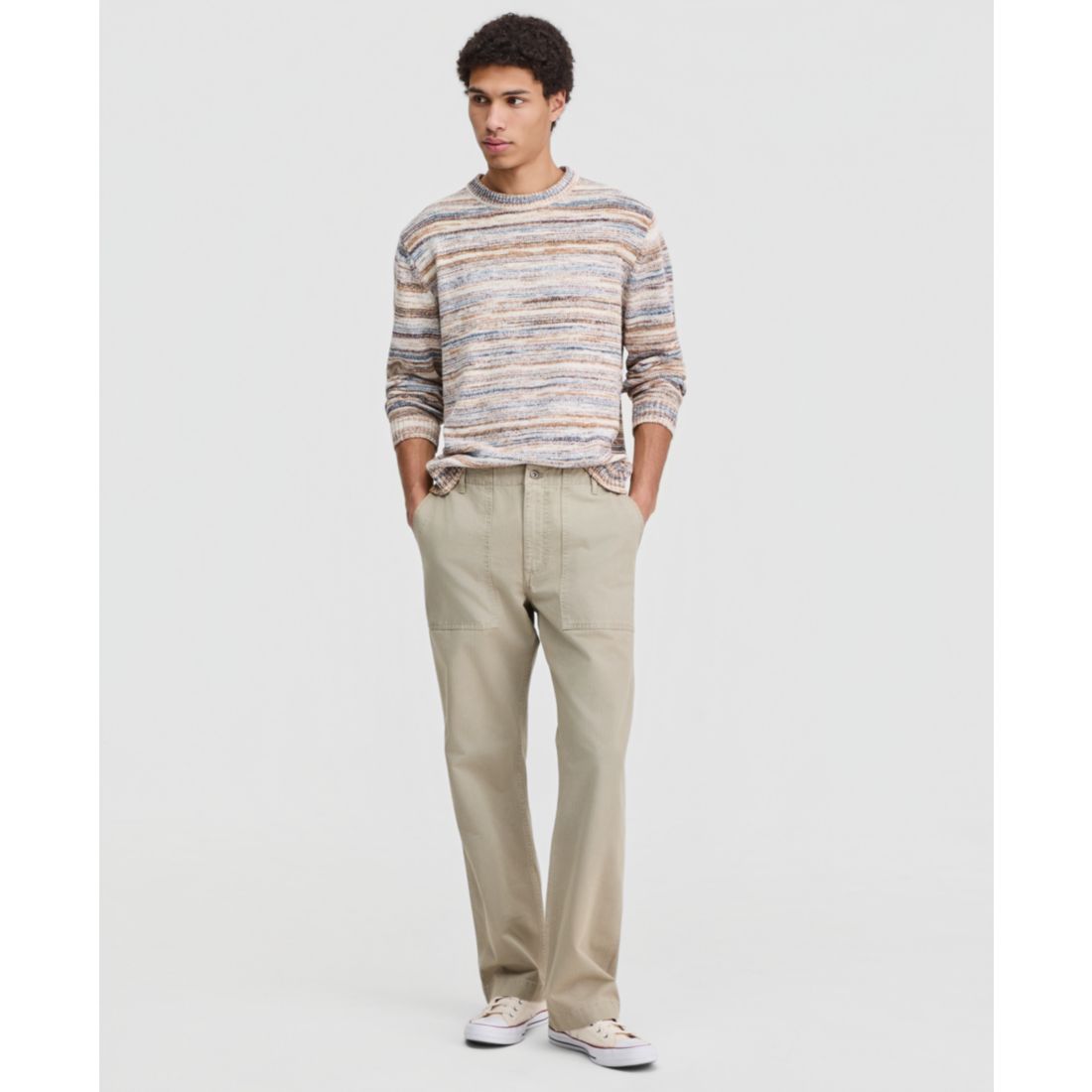 Sun + Stone Men's Long-Sleeve Space-Dyed Crewneck Sweater, Macy's Exclusive