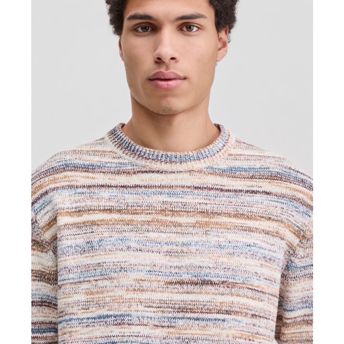 Sun + Stone Men's Long-Sleeve Space-Dyed Crewneck Sweater, Macy's Exclusive