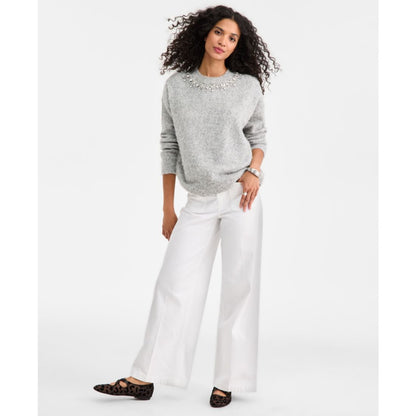 On 34th Women's Embellished Brushed Pullover Sweater, Macy's Exclusive