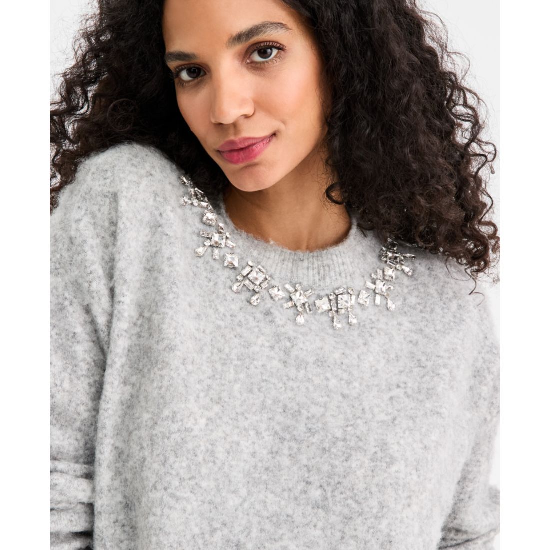 On 34th Women's Embellished Brushed Pullover Sweater, Macy's Exclusive